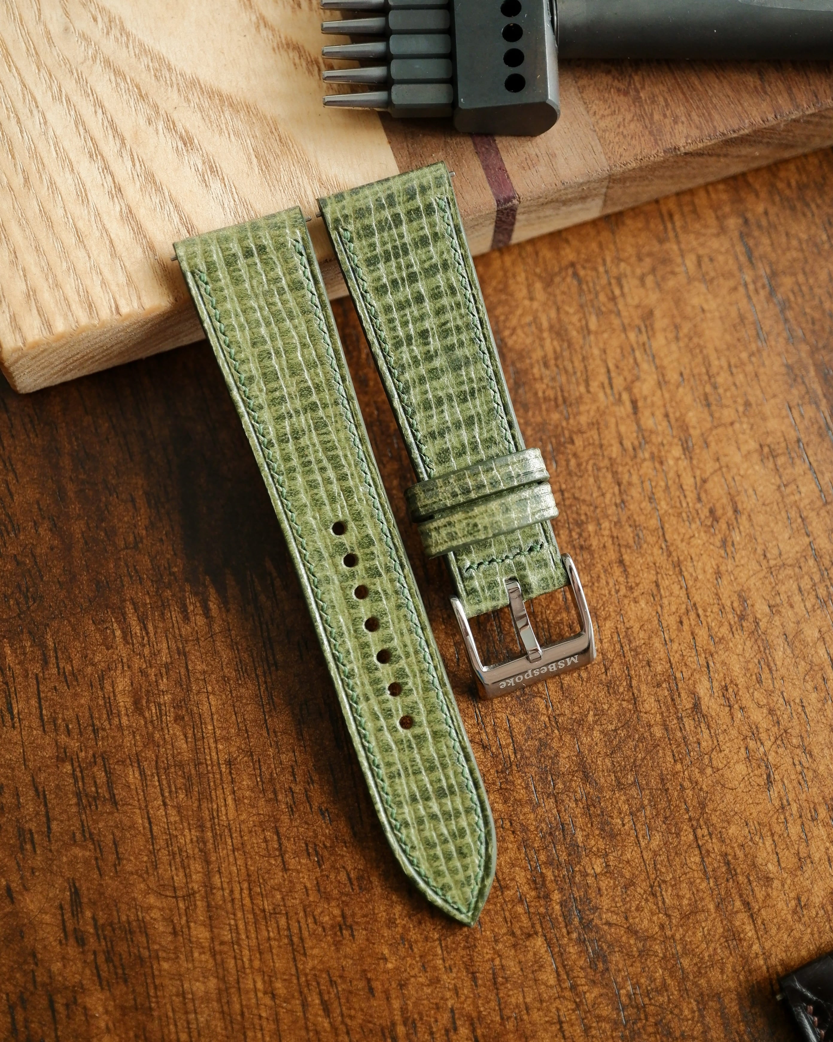 Palmellato Basil Leather Watch Strap