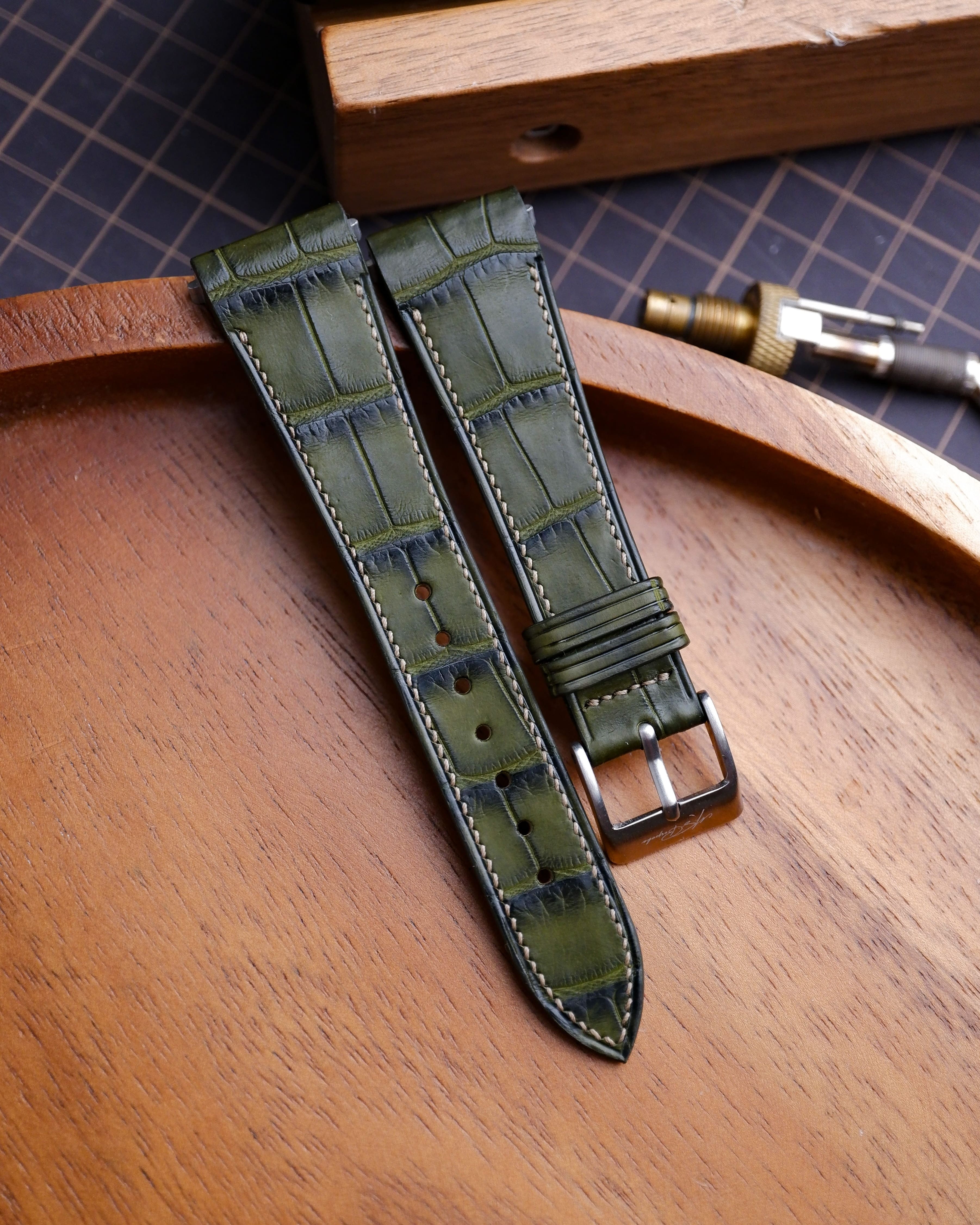 Bespoke Cartier Santos Leather Watch Strap