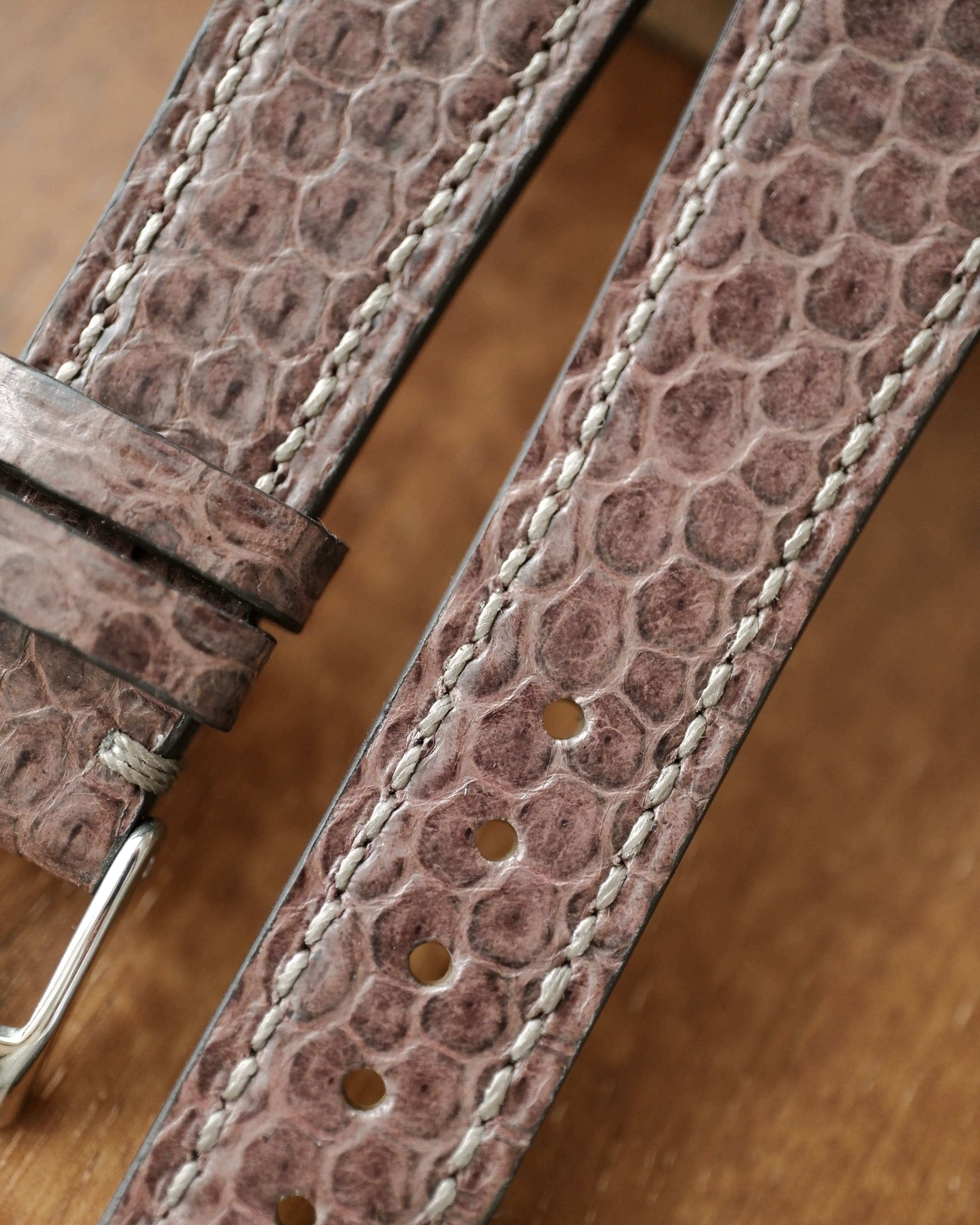 Bespoke Sea Snake Leather Watch Strap