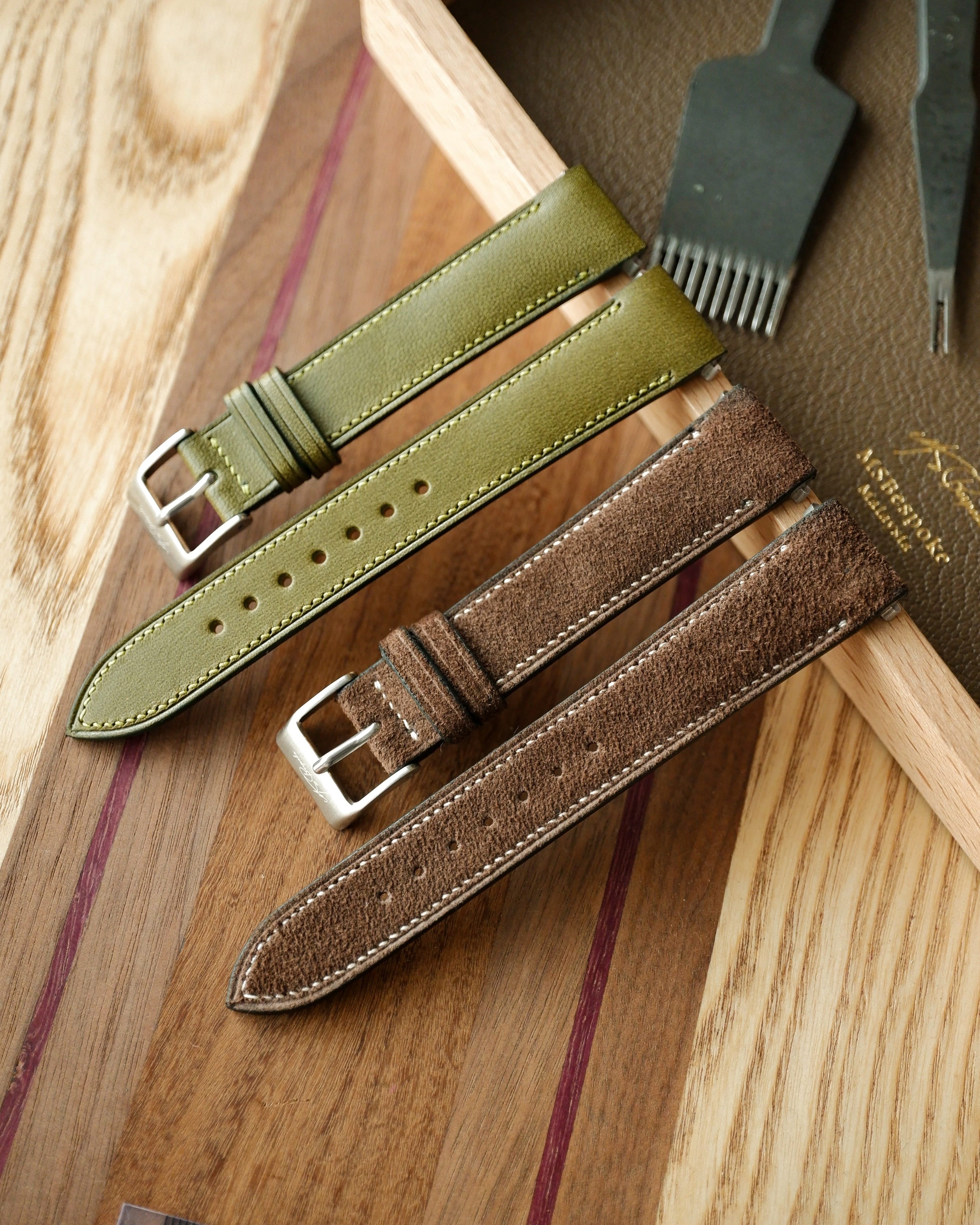 Bespoke Cartier Santos Leather Watch Strap