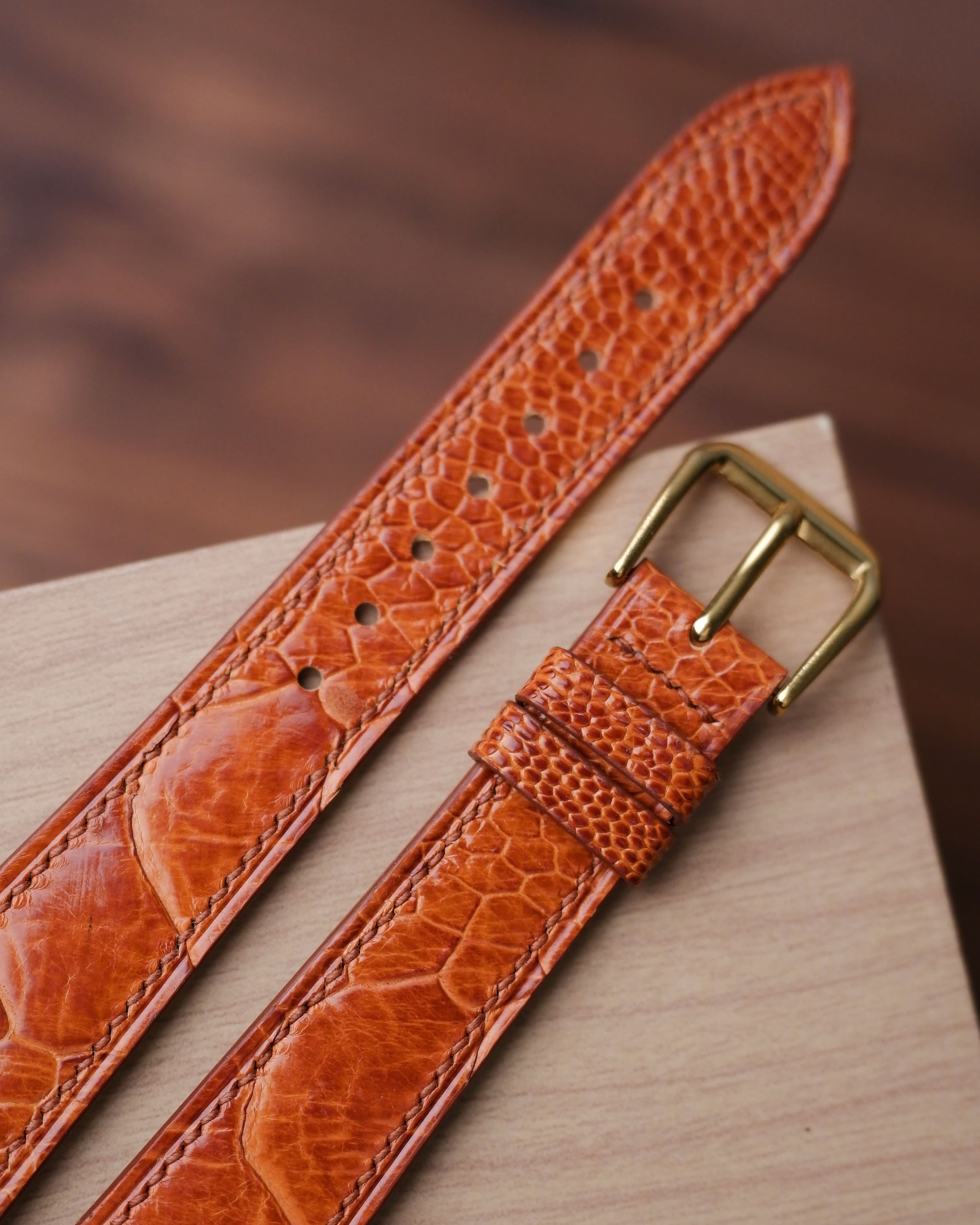 Bespoke Ostrich Leg Leather Watch Strap