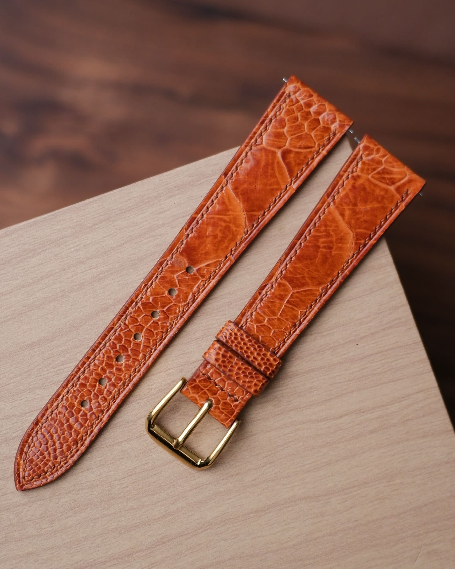 Bespoke Ostrich Leg Leather Watch Strap