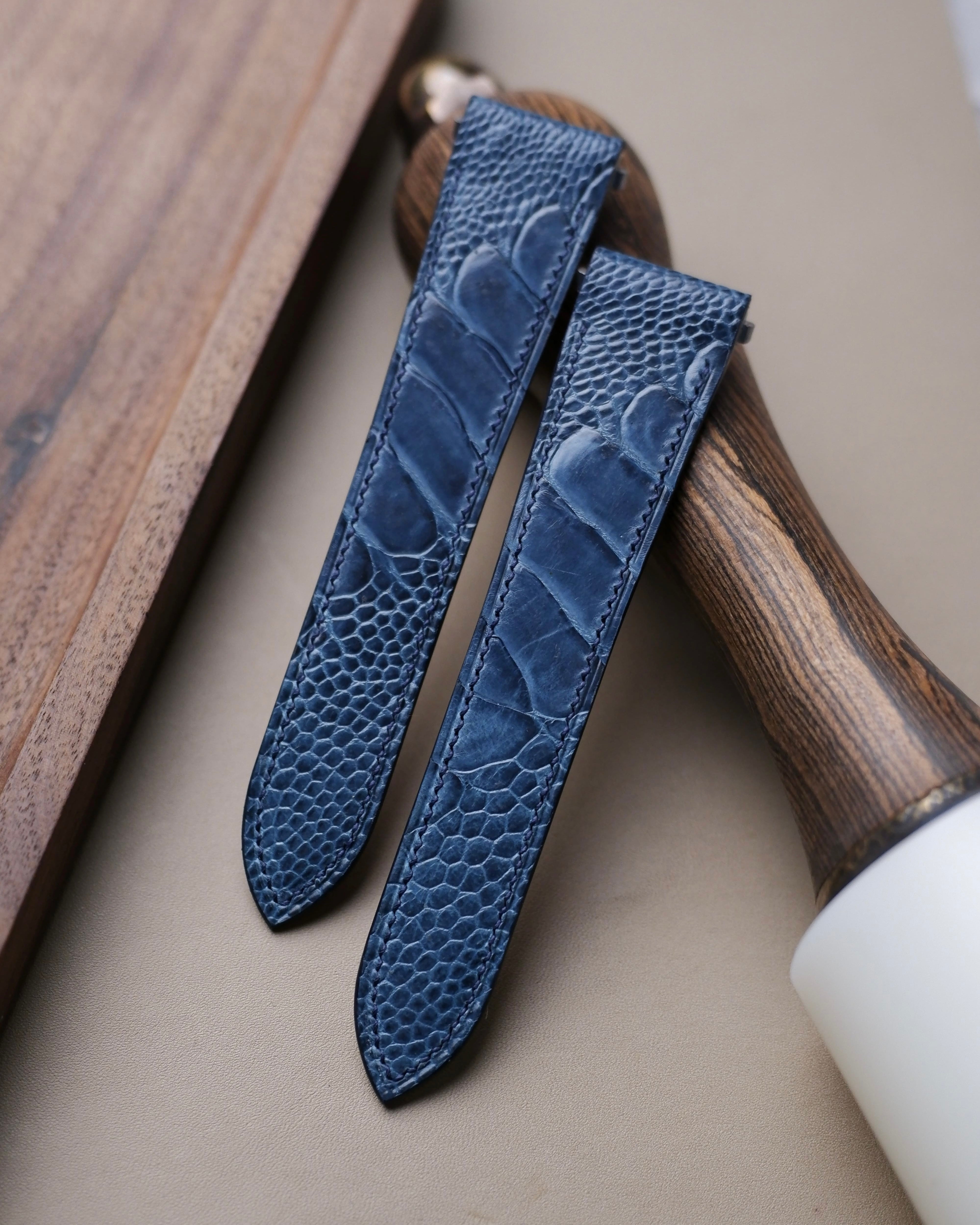 Bespoke Ostrich Leg Leather Watch Strap