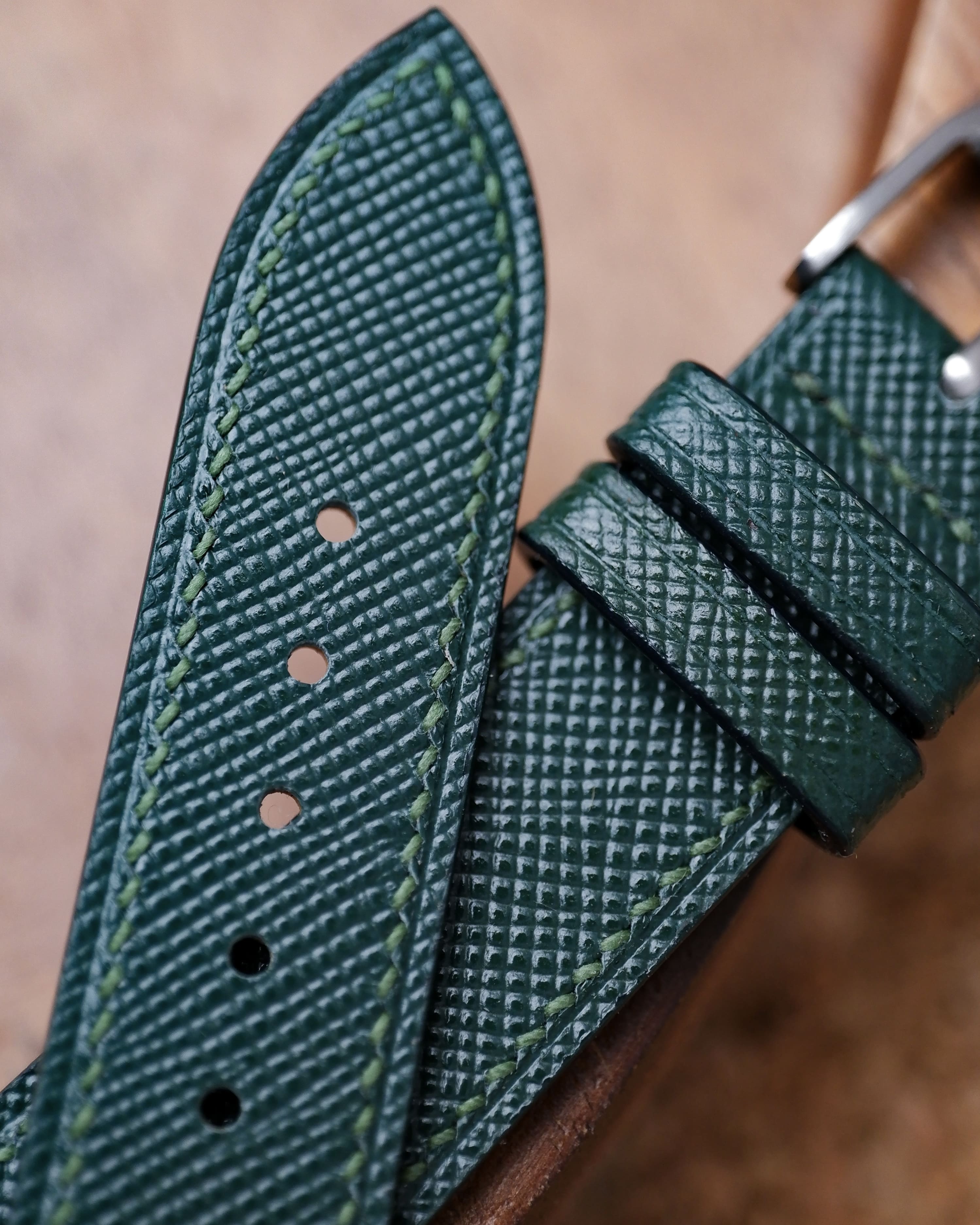 Bespoke Saffiano Leather Watch Strap