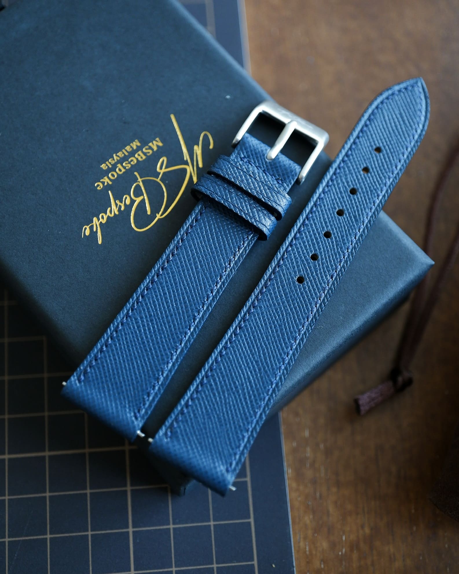 Bespoke Saffiano Leather Watch Strap