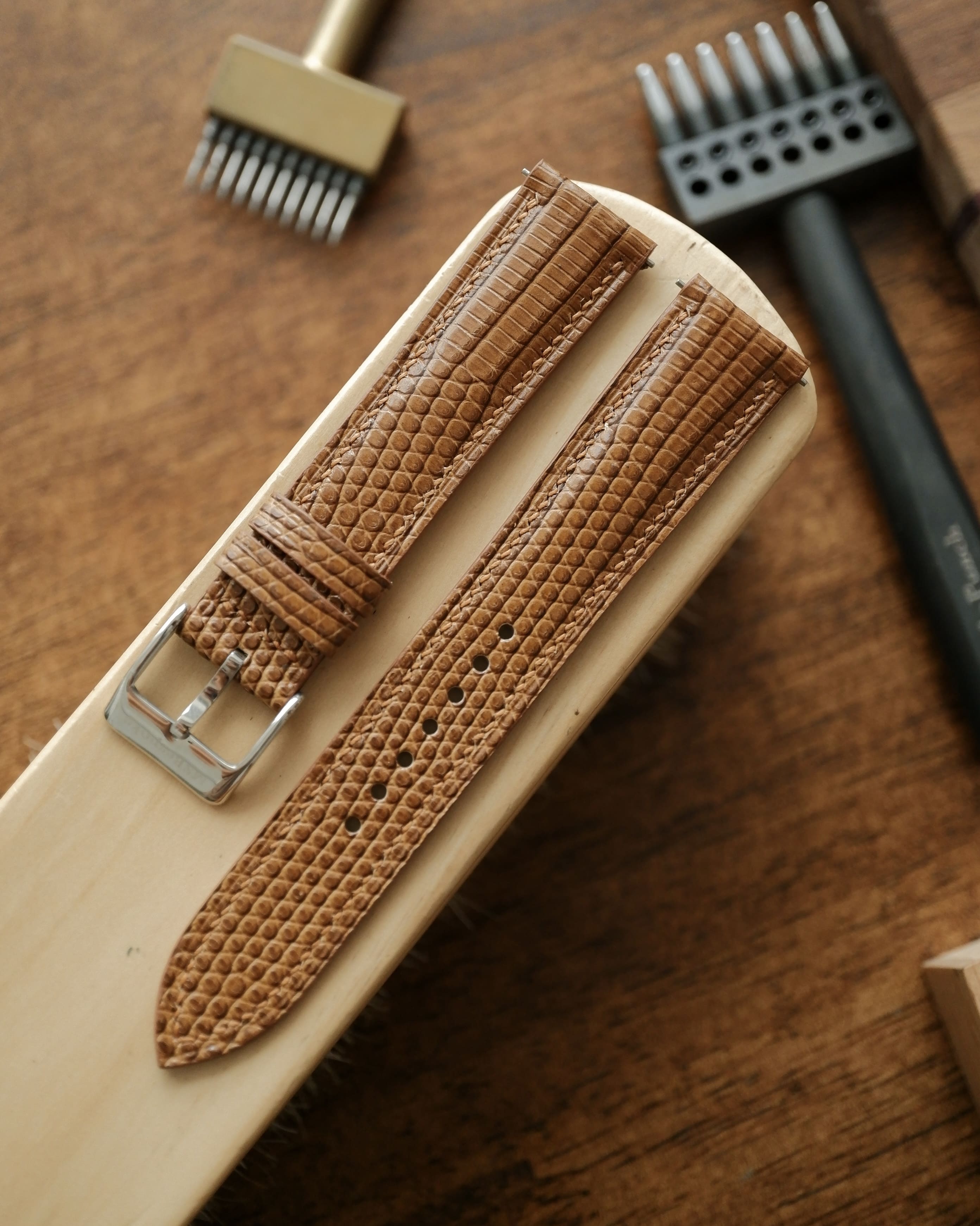 Bespoke Lizard Skin Leather Watch Strap
