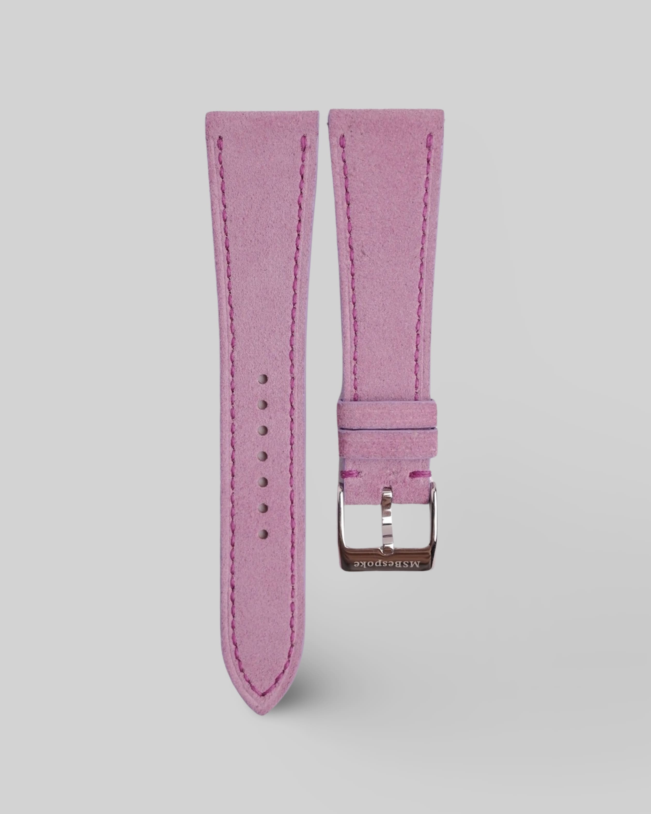 Suede Pink Leather Watch Strap