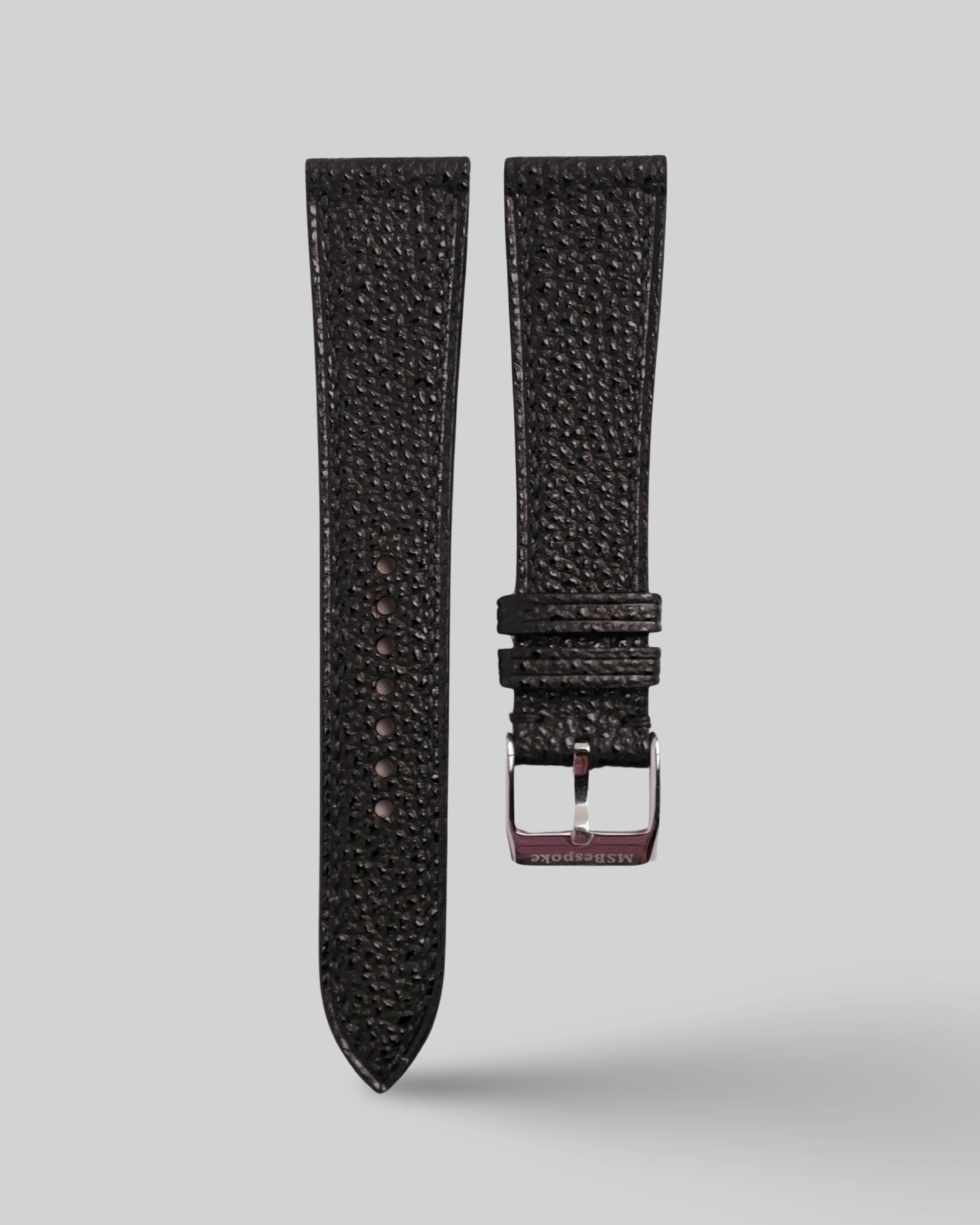 Black Diamond Leather Watch Strap