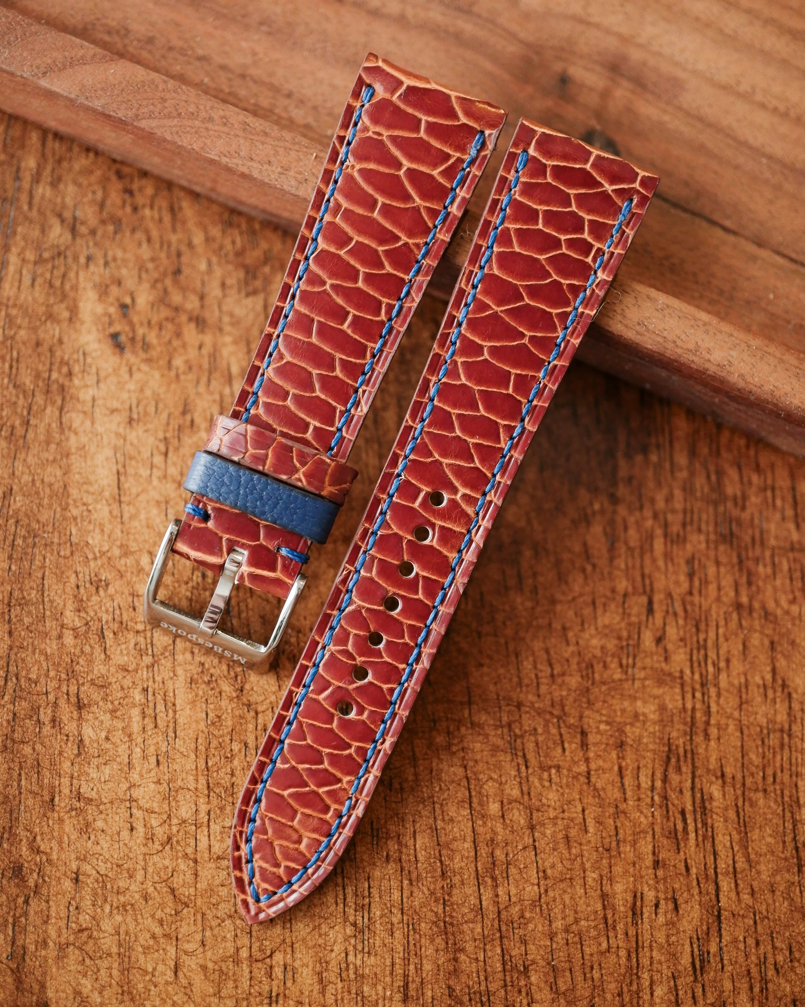 Bespoke Beaver Tail Leather Watch Strap