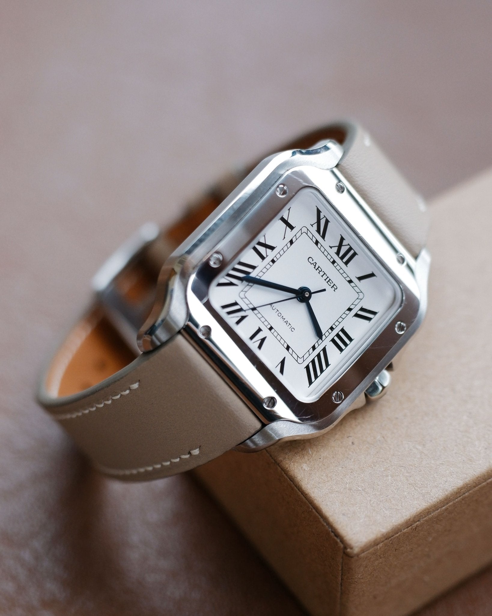 Bespoke Cartier Santos Leather Watch Strap
