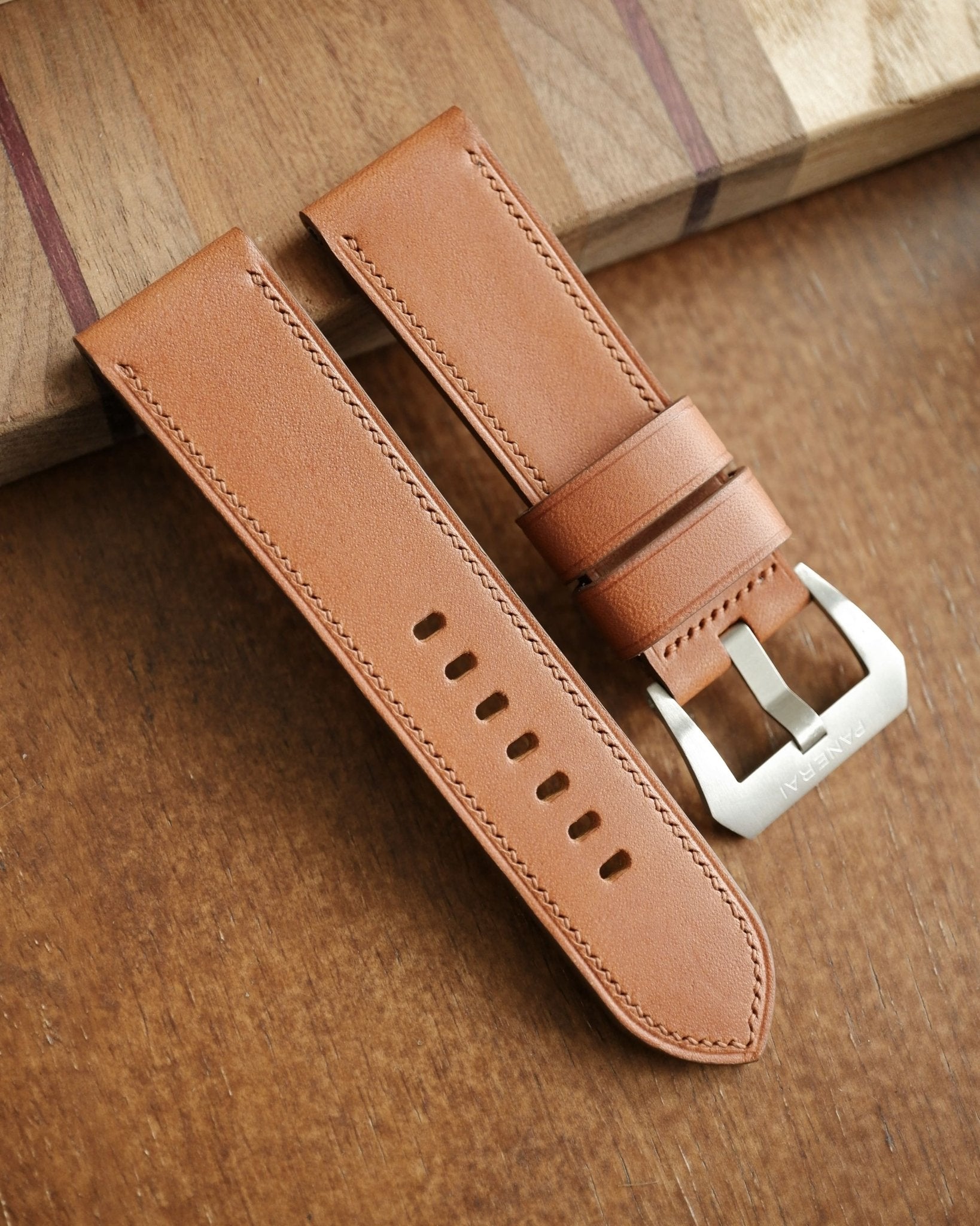 Buttero Cognac Leather Watch Strap