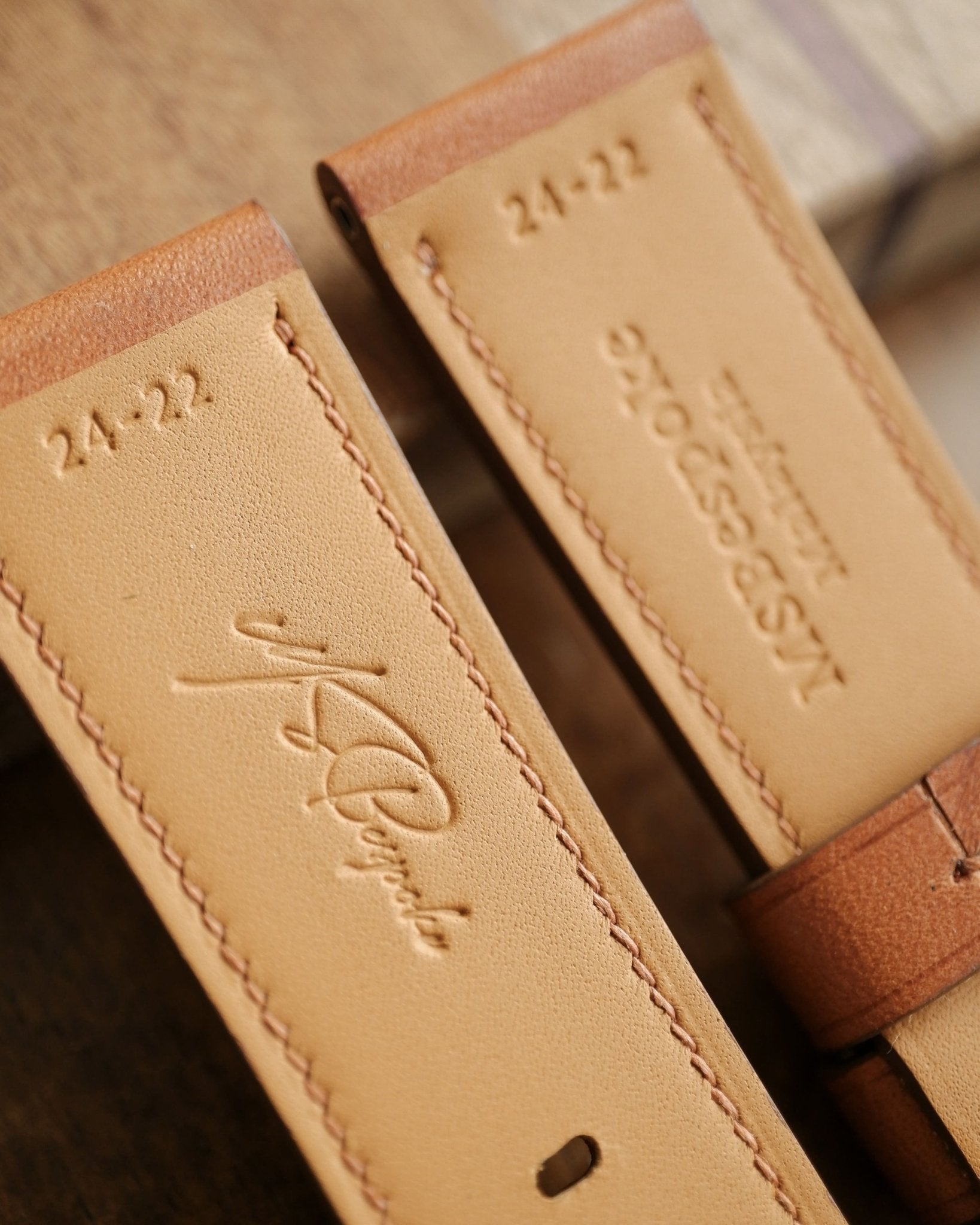 Buttero Cognac Leather Watch Strap