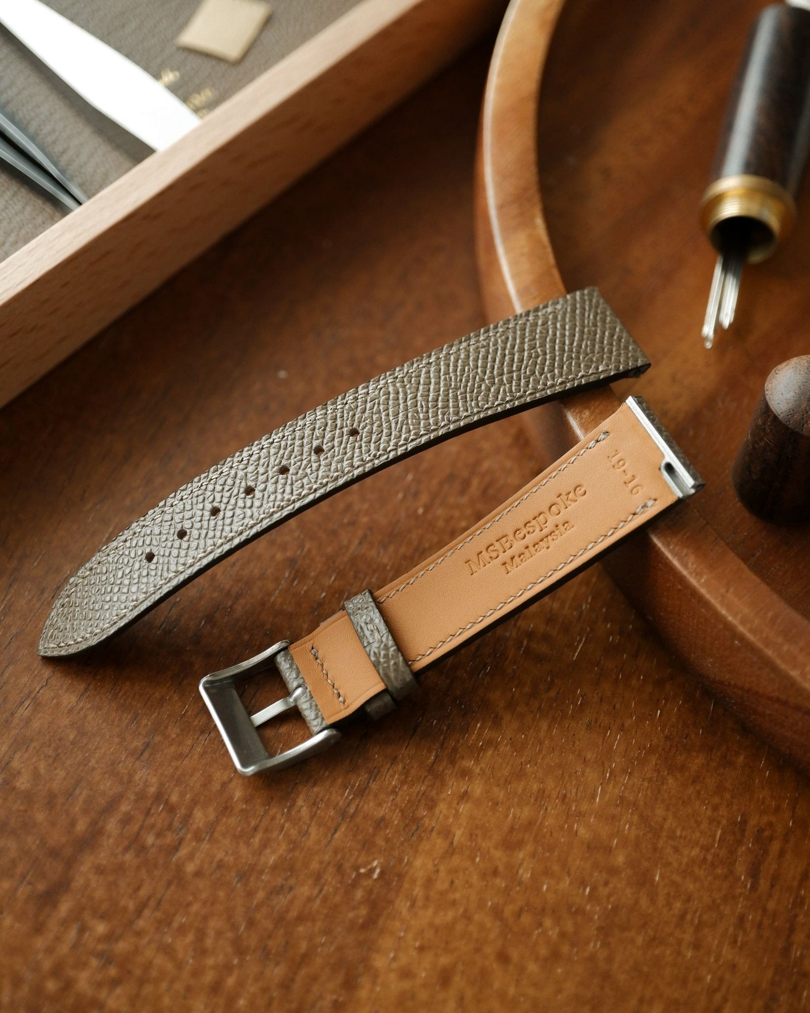 Bespoke Cartier Santos Dumont Leather Watch Strap