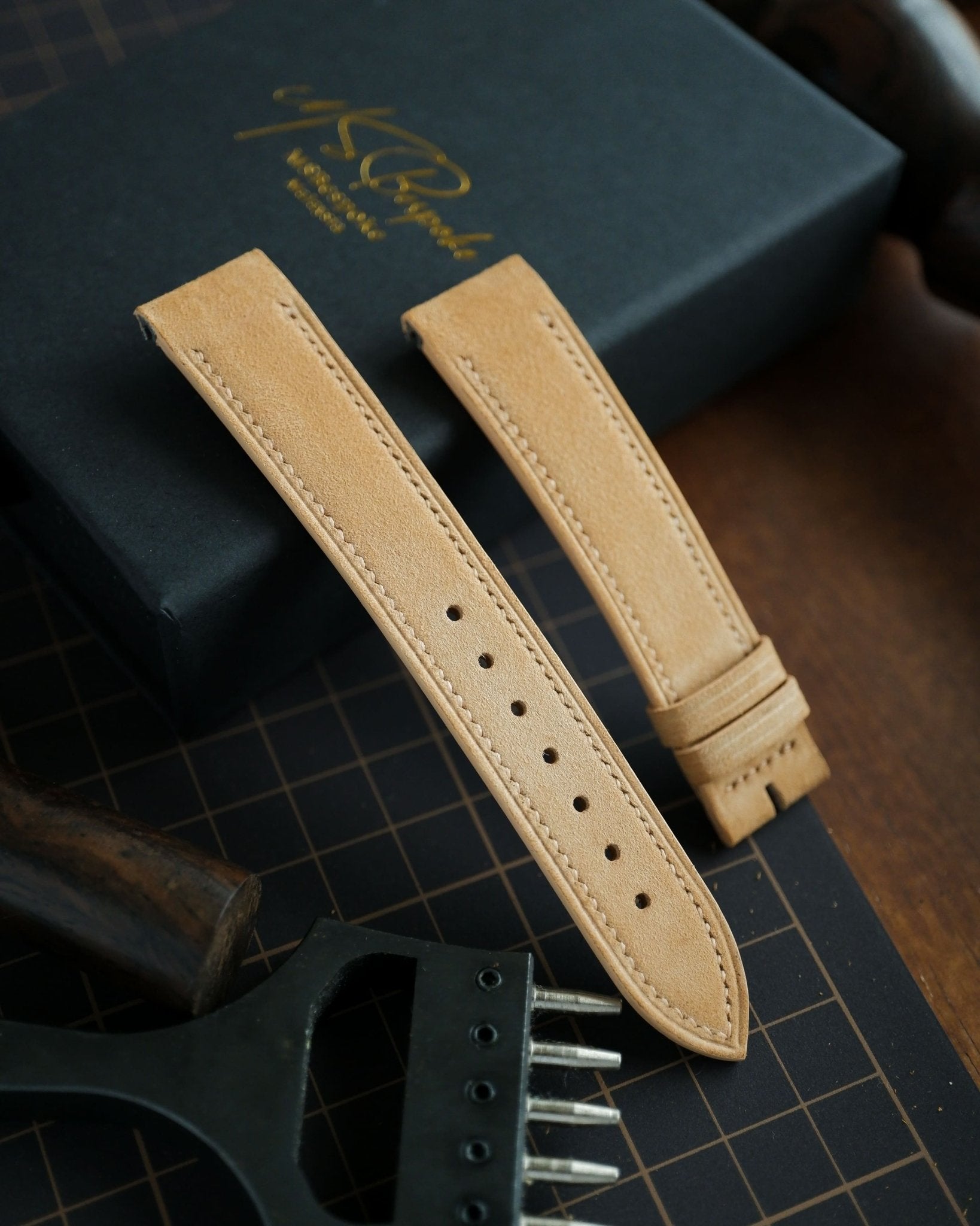 Bespoke Cartier Santos Dumont Leather Watch Strap