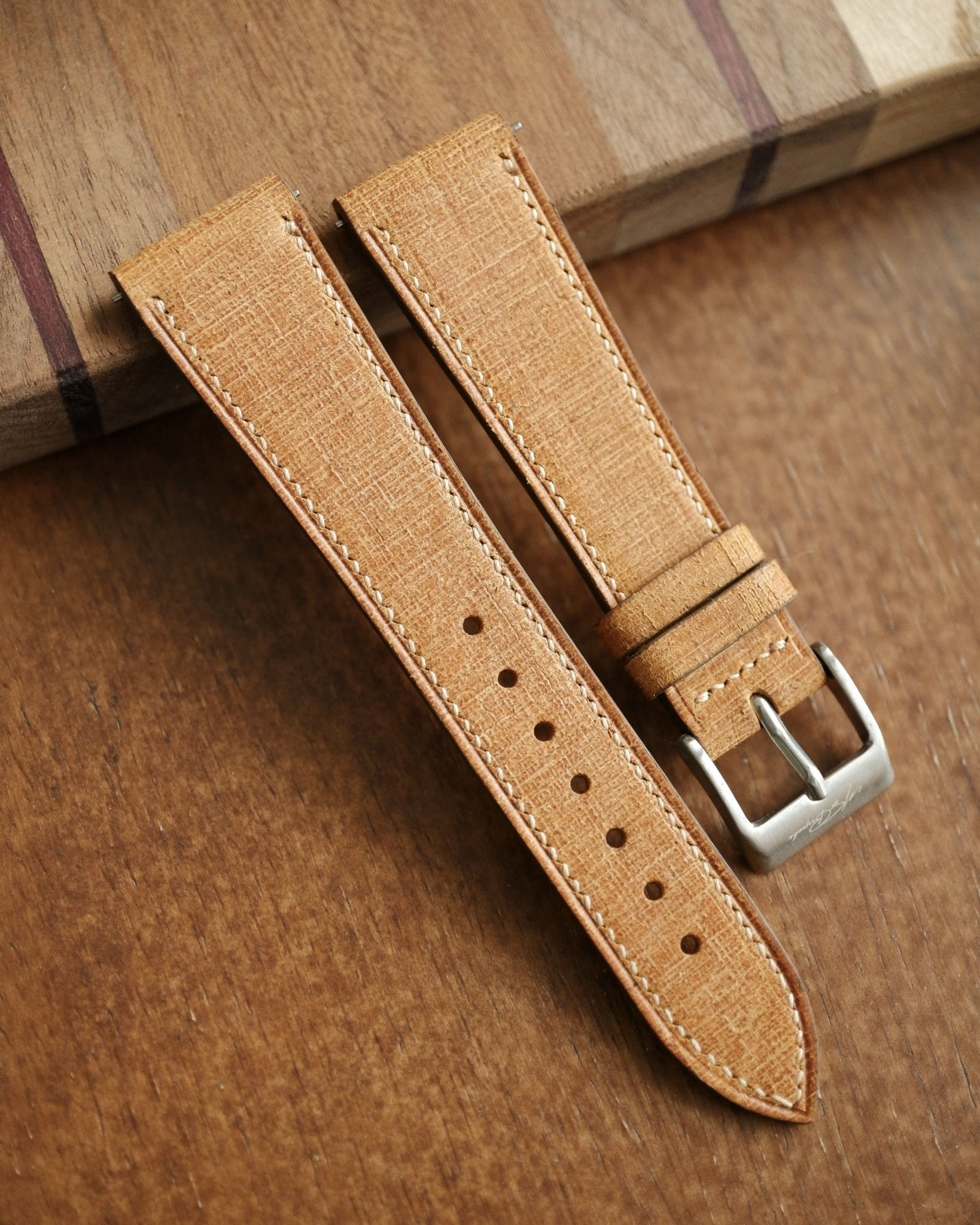 Babele Yellow Leather Watch Strap