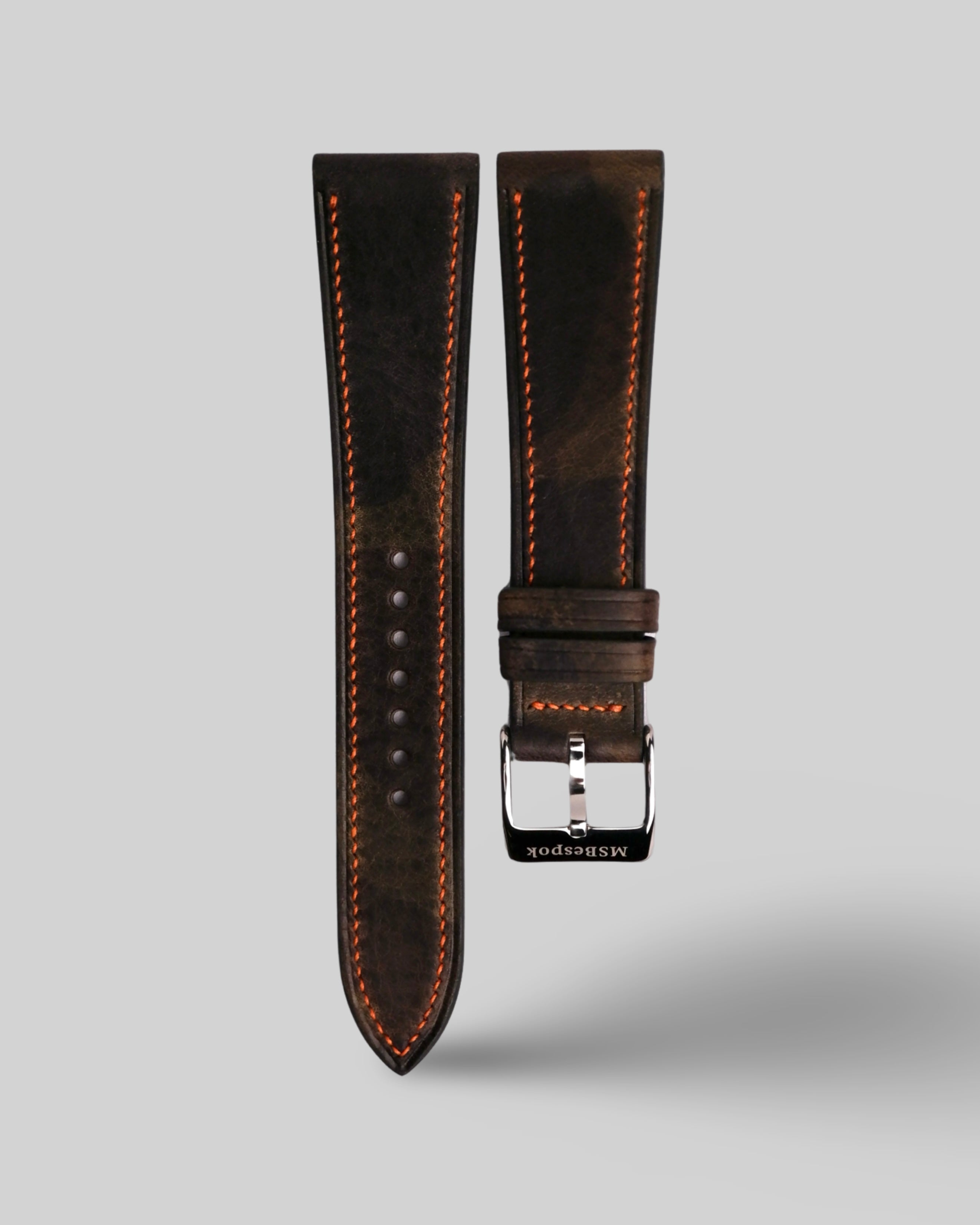 Camo Grigio Leather Watch Strap