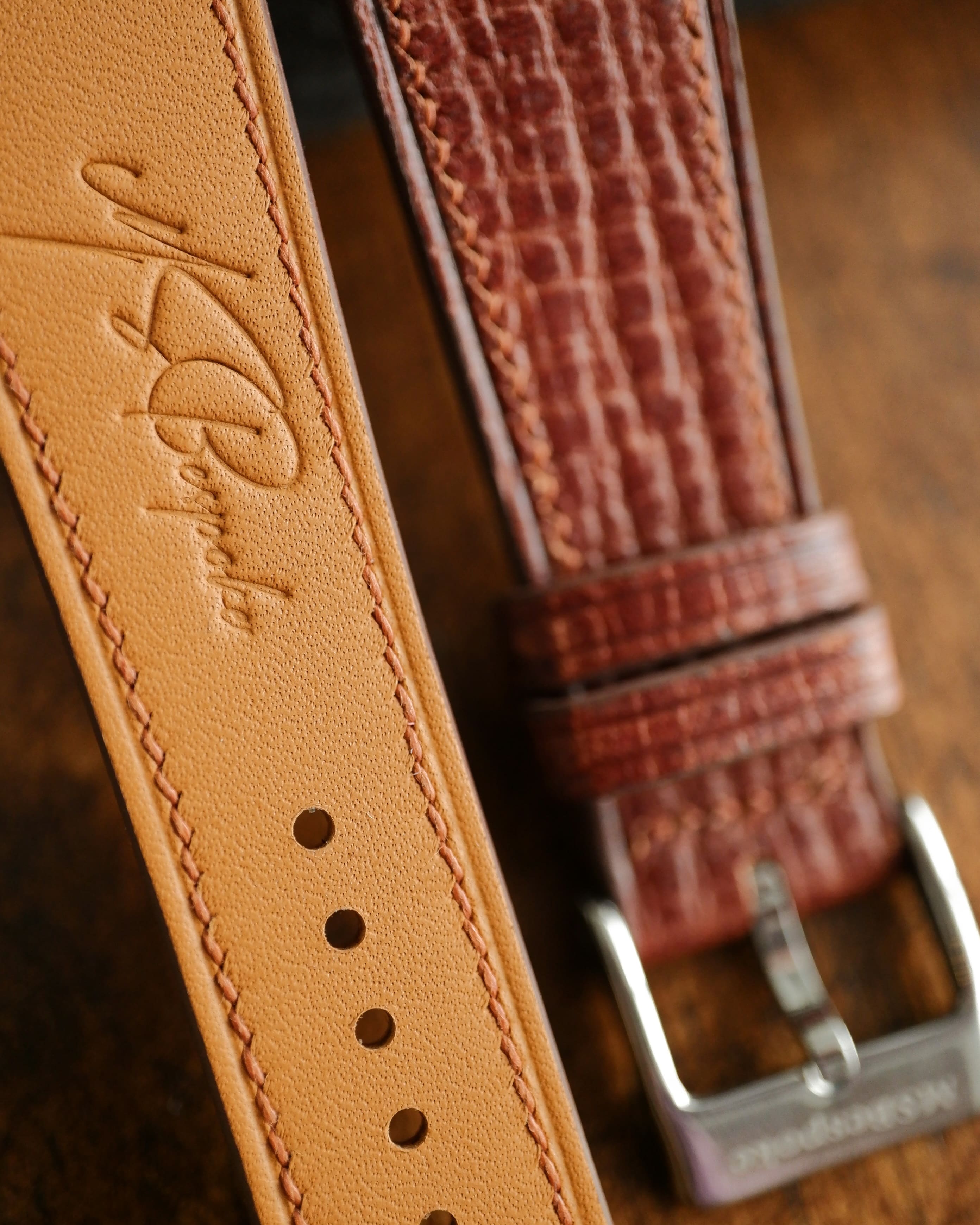 Ready Made - Almond Palmellato Leather Watch Strap