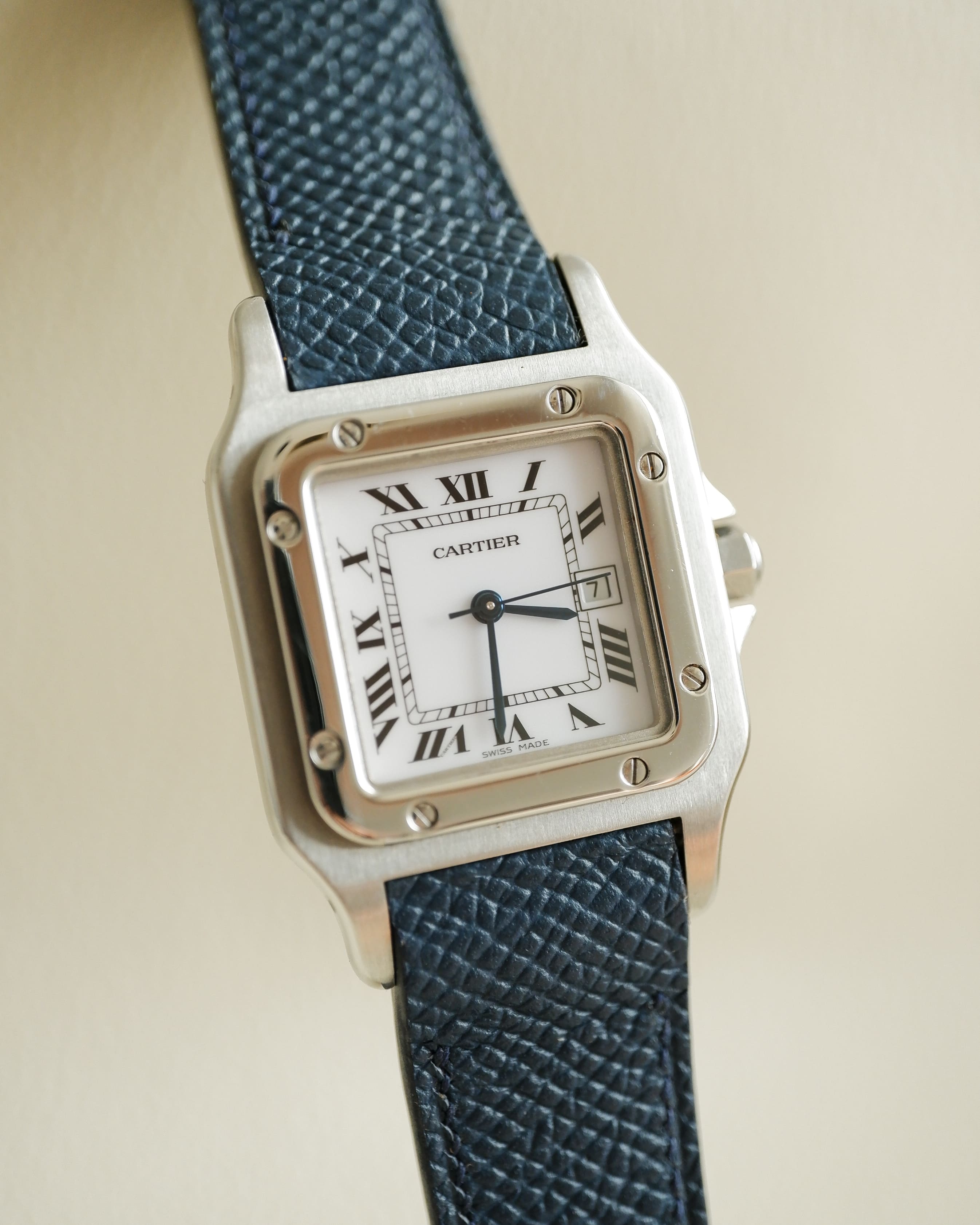 Bespoke Cartier Santos Carrée Leather Watch Strap