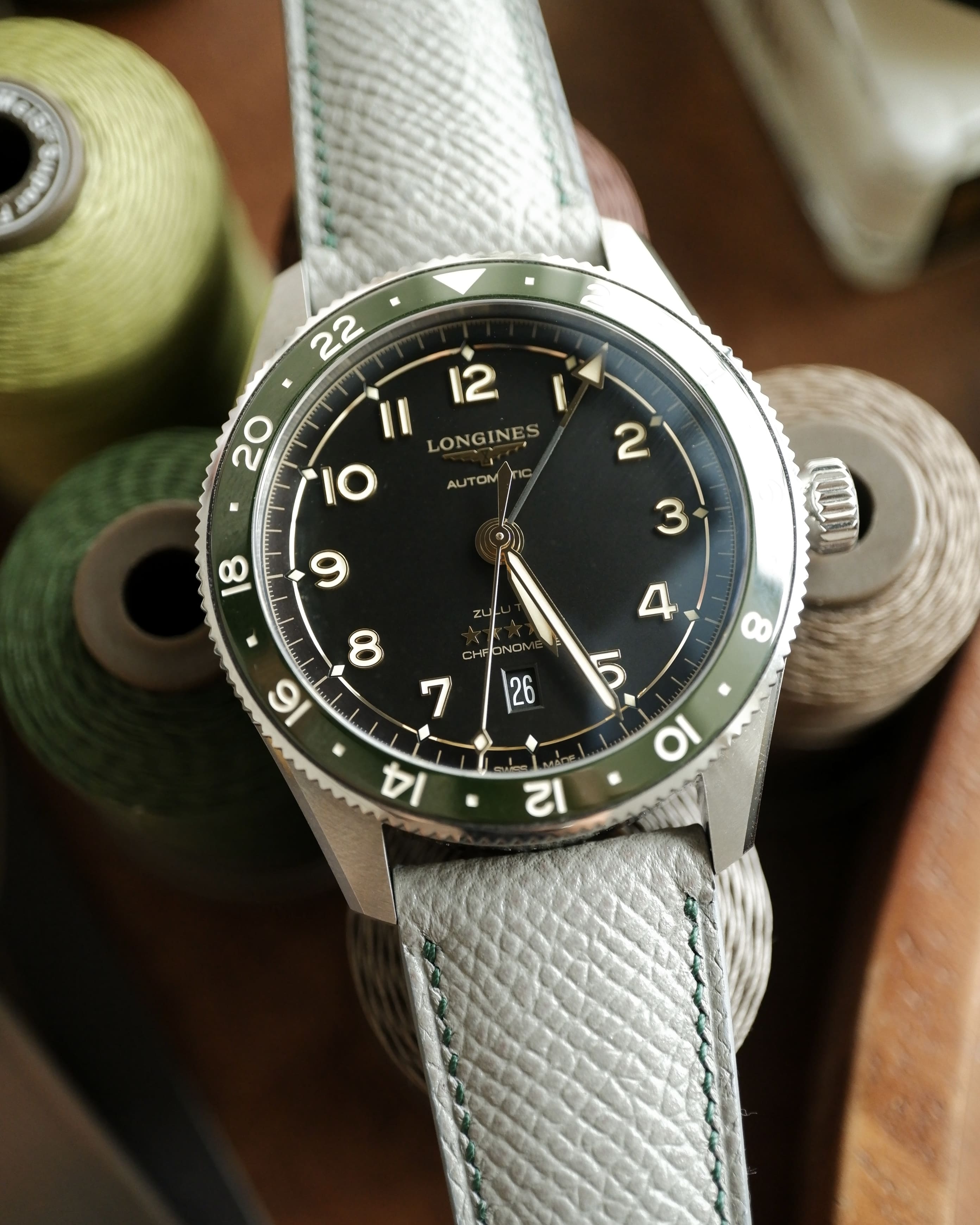 Epsom leather watch on sale strap