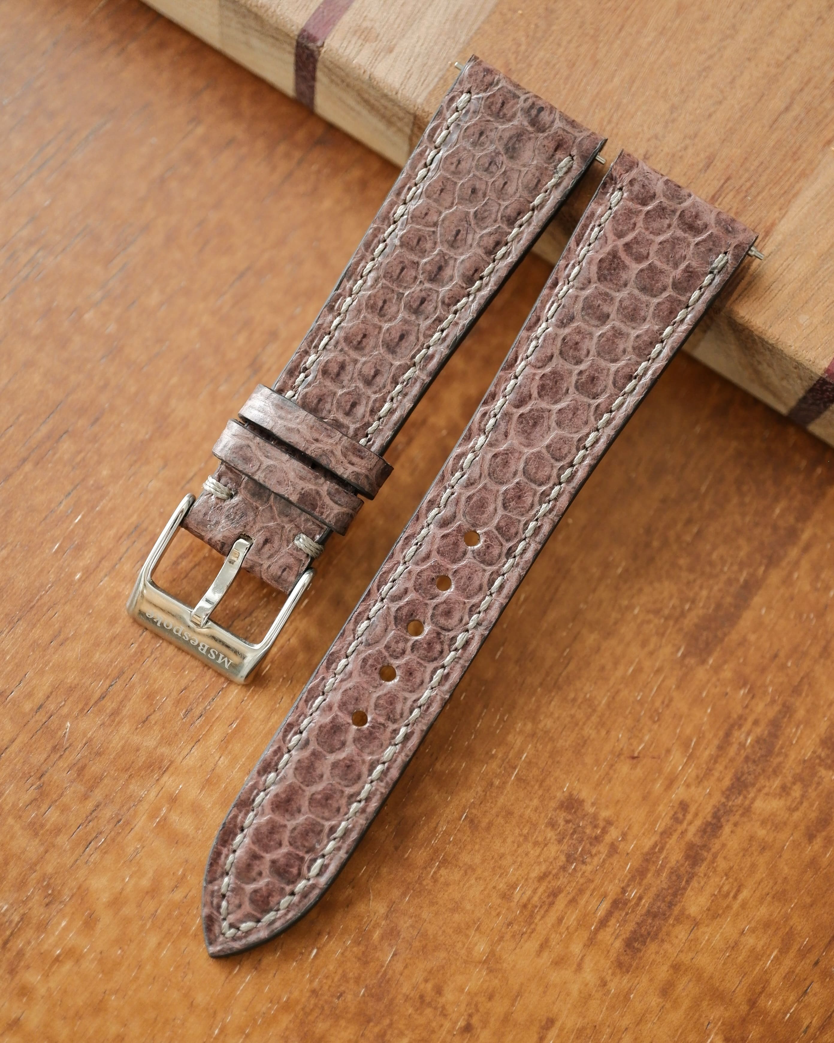 Bespoke Sea Snake Leather Watch Strap