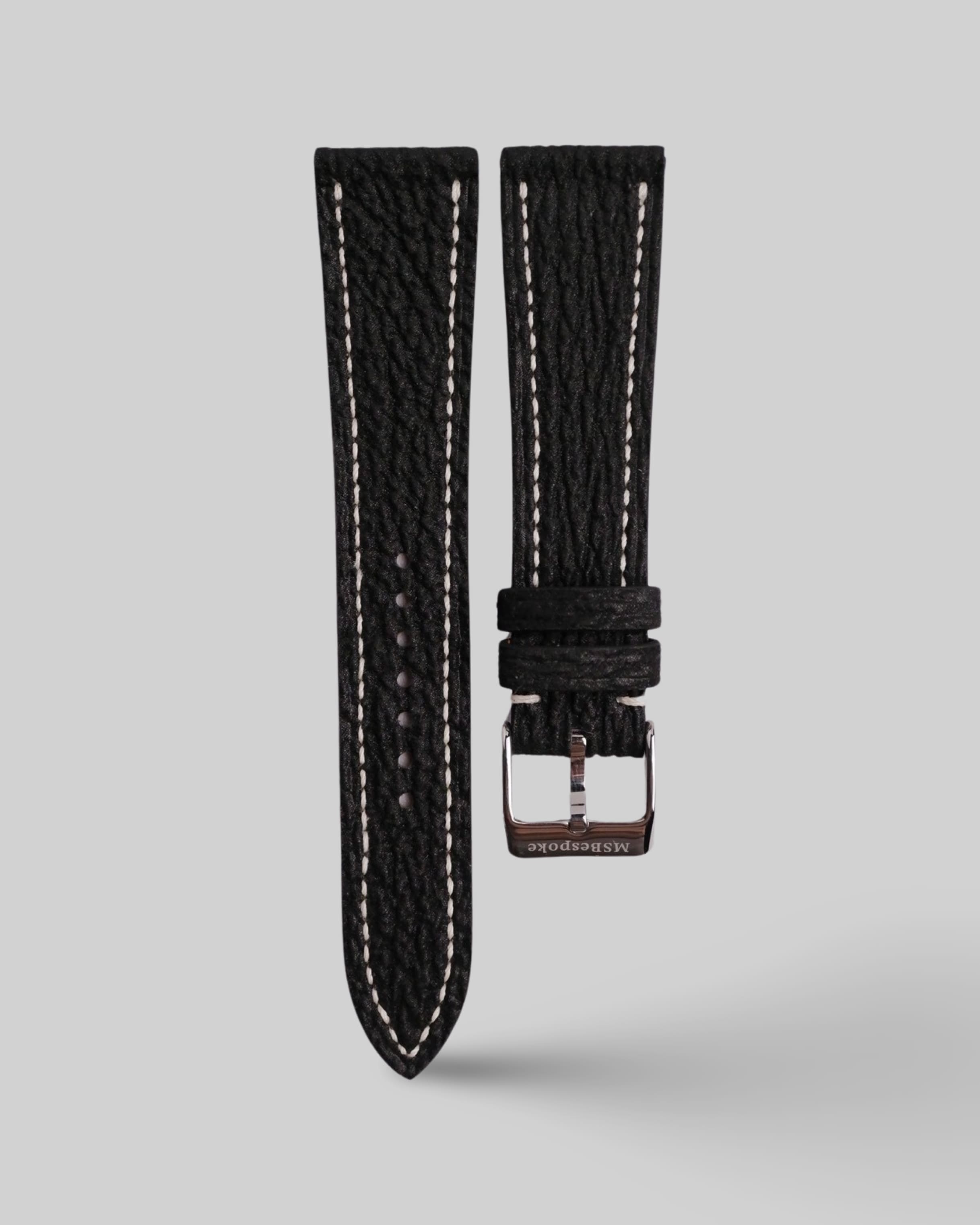 Ready Made - Black Shark Skin Leather Watch Straps