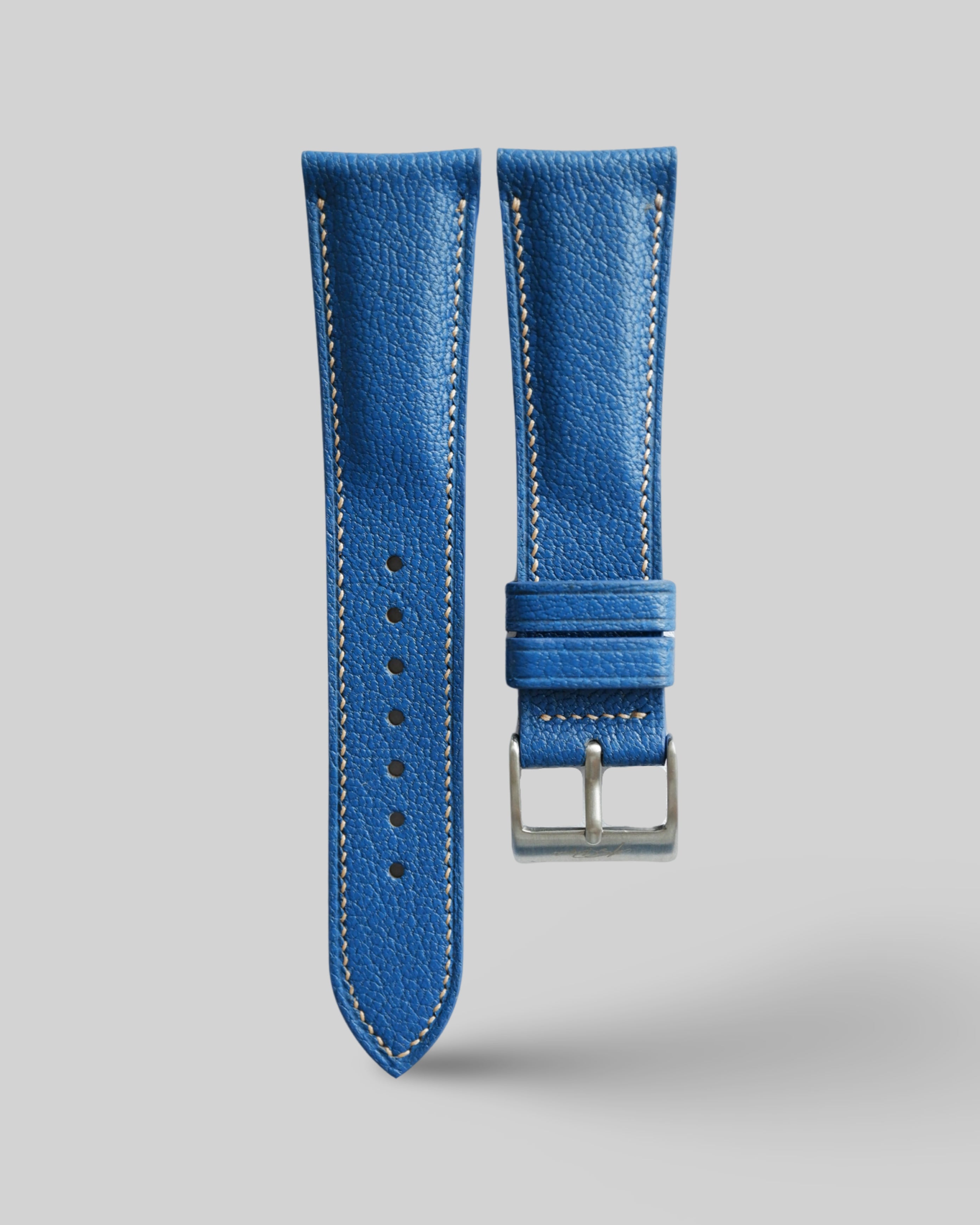 Chèvre Vivid Blue Leather Watch Strap