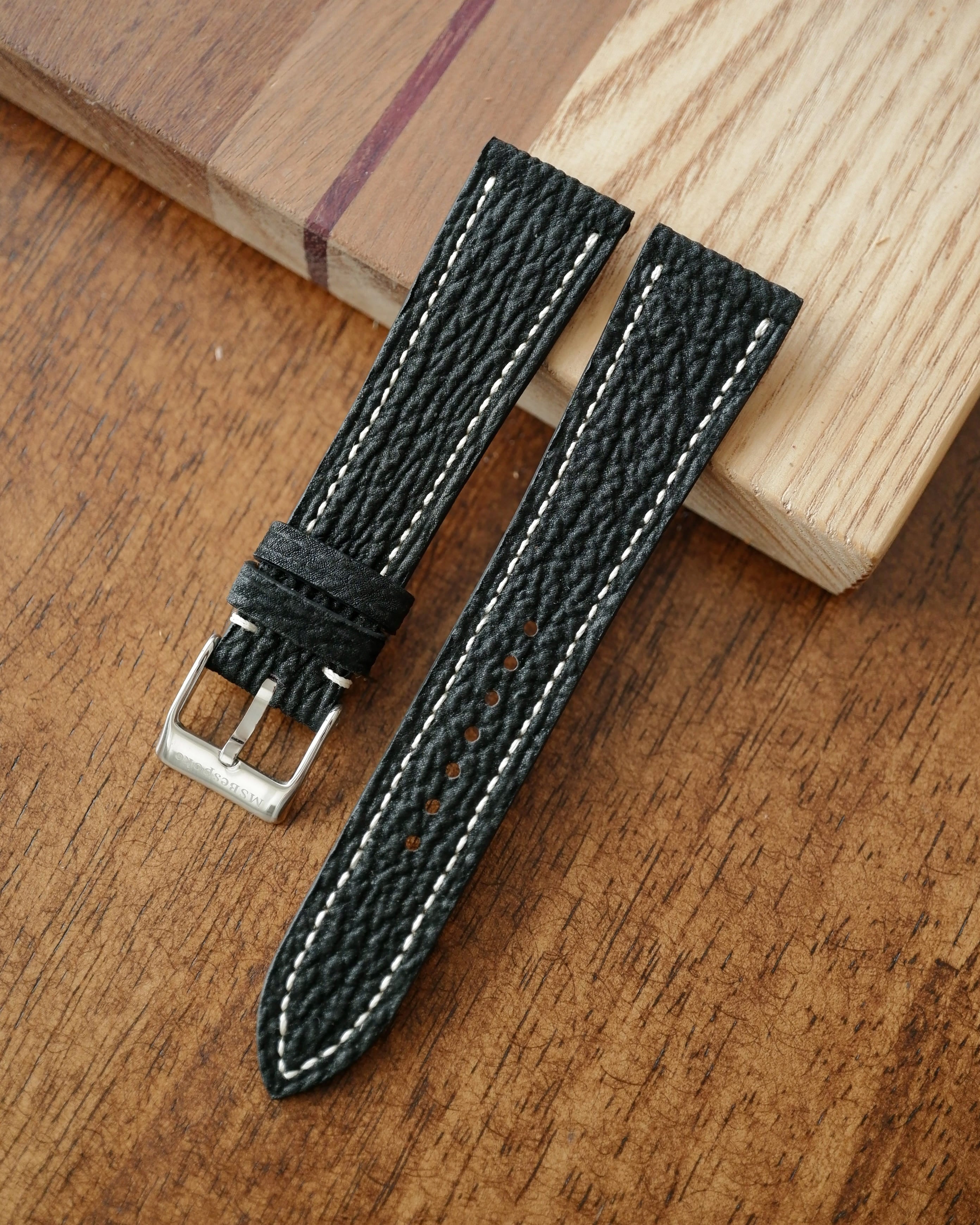 Ready Made - Black Shark Skin Leather Watch Straps