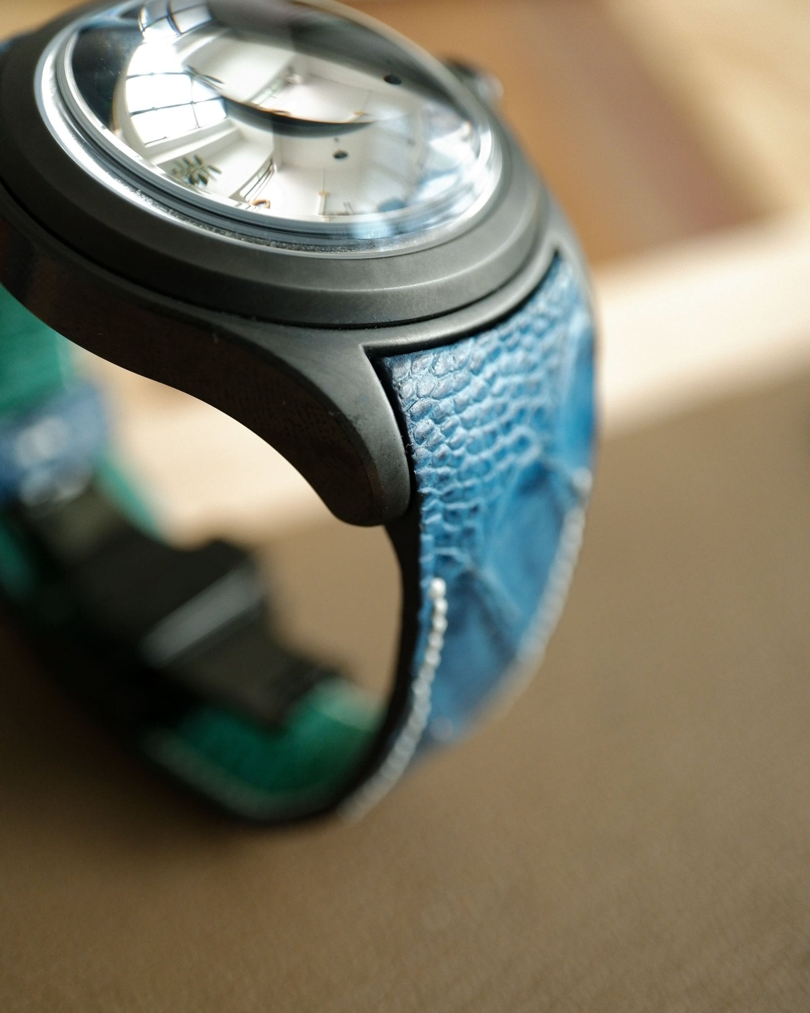 Bespoke Corum Bubble 47 Leather Watch Strap